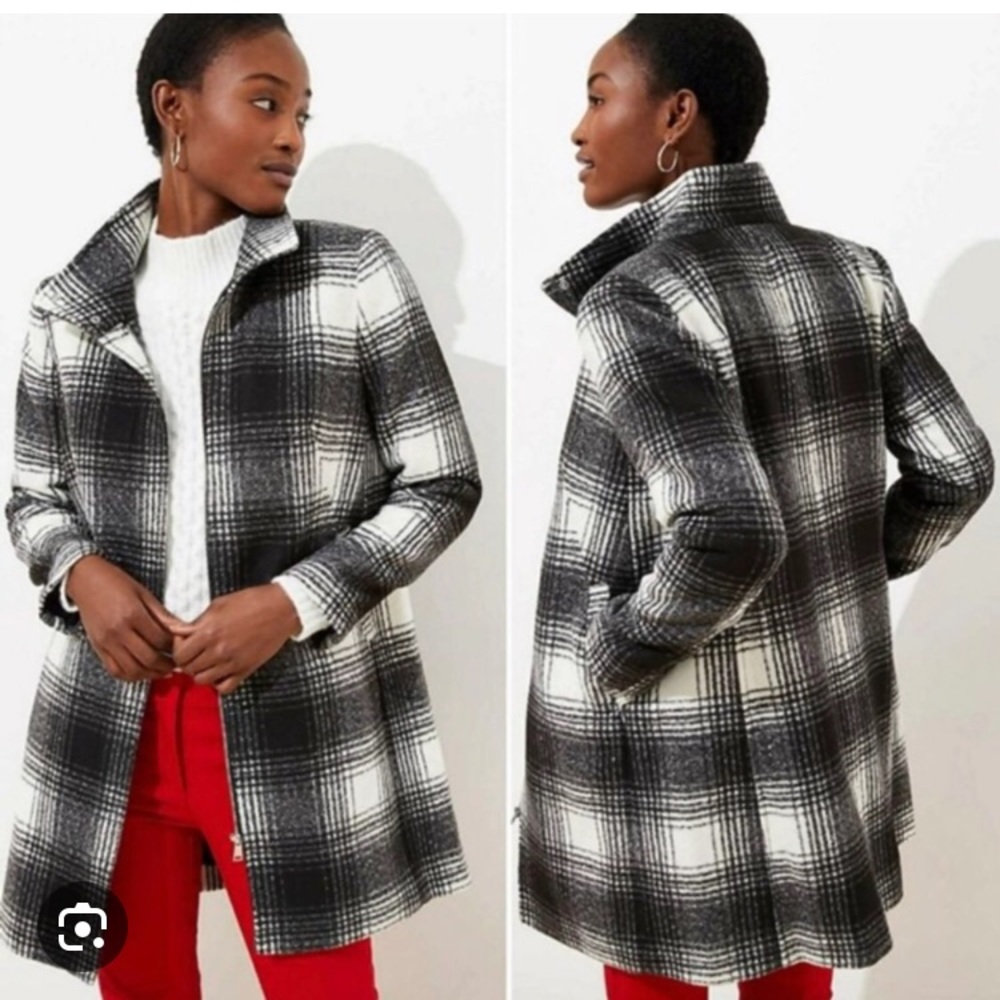 Loft Plaid Coat